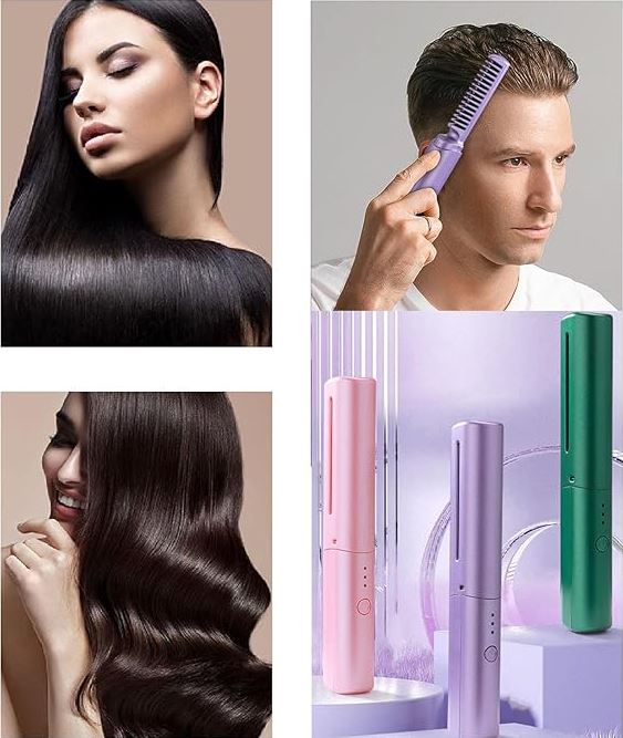 Cepillo alisador inalámbrico: liso rápido, sin frizz y con brillo